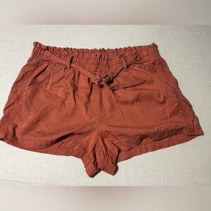 Jolt Rust/Orange Pleated with pockets Waist Shorts Women’s XL Summer, spring